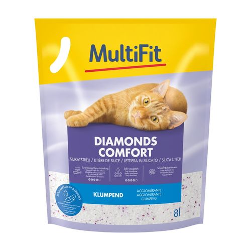 MultiFit Lettiera Gatto Diamonds Comfort Silice Agglomerante