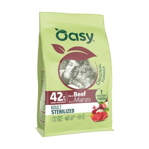 Oasy Cat Adult Original Formula Sterilized Manzo