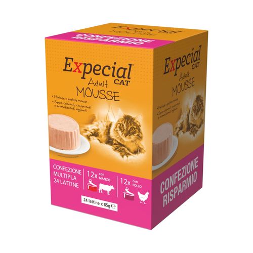 Expecial Cat Adult Mousse Lattina Multipack 24x85G