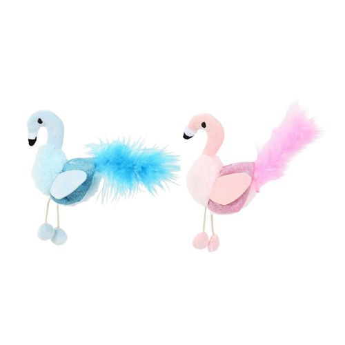 Kit Gioco Gatto Fenicottero Frusciante Rosa e Blu