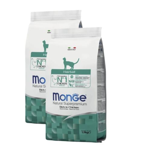 Monge Natural Superpremium Hairball Cat Adult con Pollo