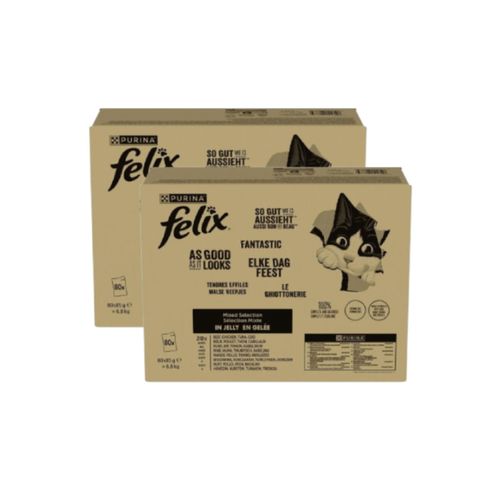 Kit Risparmio 160X85G Felix Cat Ghiottonerie Multipack Mix di Gusti