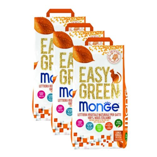 Kit Risparmio 3x10L Monge Lettiera Vegetale Easy Green
