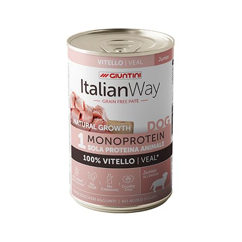 Italian Way Junior Grain Free Patè Natural Growth Lattina 400G