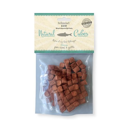 Dr Clauder's B.A.R.F Snack per Cani e Gatti Natural Cubes Aringa