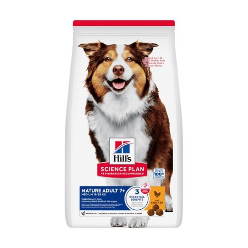 Hill's Science Plan Cane Mature Adult 7+ Medium con Pollo
