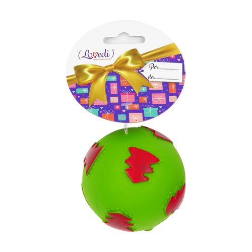 Lovedì Gioco Natalizio Pallina in Gomma per Cane