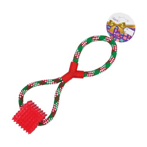 Lovedì Gioco Cane Natale Corda con Cubo