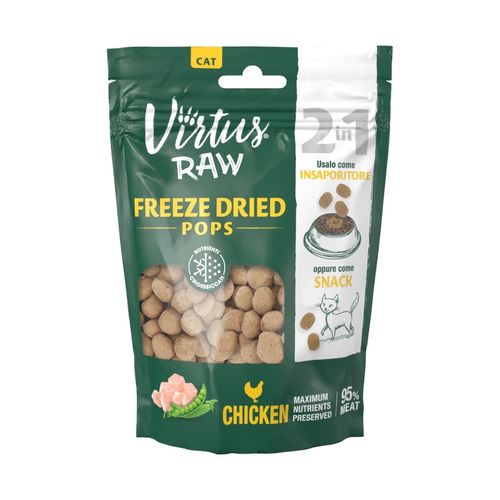 Virtus Cat Raw Snack Insaporitore Freeze Dried Pops 30G