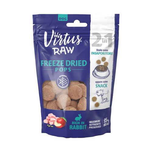 Virtus Dog Raw Snack Insaporitore Freeze Dried Pops 40G
