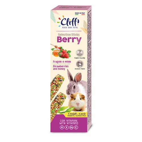 Cliffi Snack per Conigli e Cavie Selection Sticks Berry