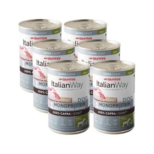 Kit Risparmio 6x400G Italian Way Cane Monoprotein Hypoallergenic Lattina