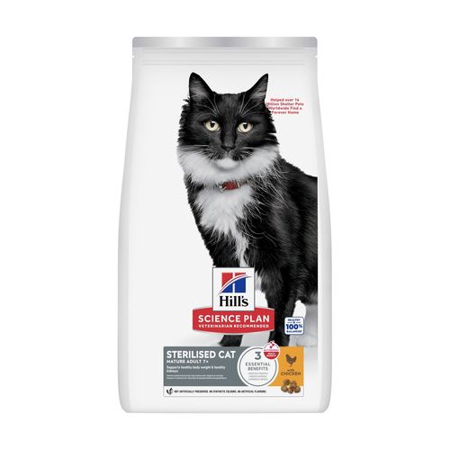 Hill's Science Plan Mature Sterilised Alimento Secco per Gatti al Pollo
