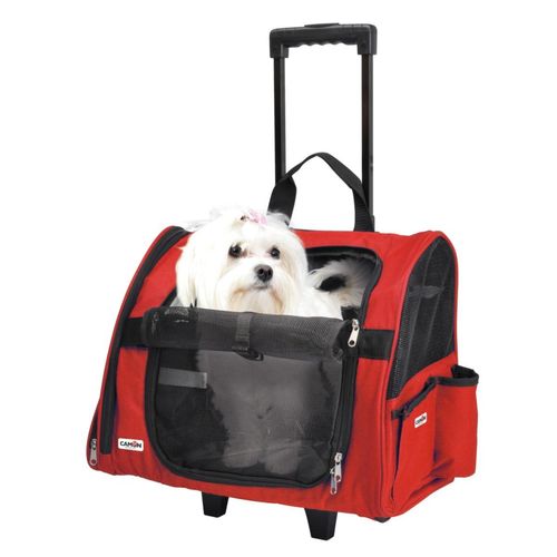 Camon Trasportino Trolley Zainetto per Cane Rosso