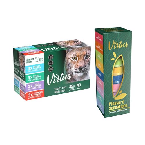 Set Prova Multigusto 9x50G e 12x85G Virtus Cat Pleasure Sensations e Variety Pack