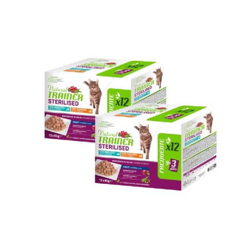 Kit Risparmio 24x85G Natural Trainer Cat Sterilised