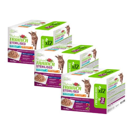 Kit Risparmio 36x85G Natural Trainer Cat Sterilised
