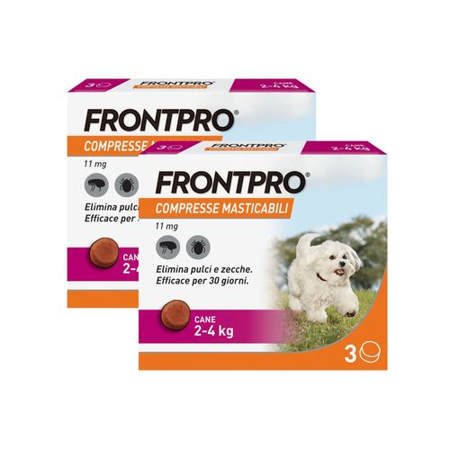 FRONTPRO Compresse Masticabili Per Cani Contro Pulci E Zecche 2-4Kg