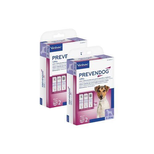 Prevendog 2 Collari Antiparassitari per Cani fino a 25KG