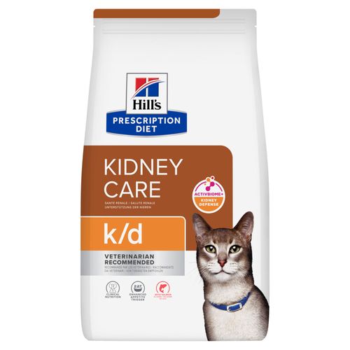 Hill's Prescription Diet k/d Kidney Care Alimento Secco per Gatti con Salmone