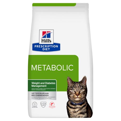 Hill's Prescription Diet Metabolic Alimento Secco per Gatti con Salmone