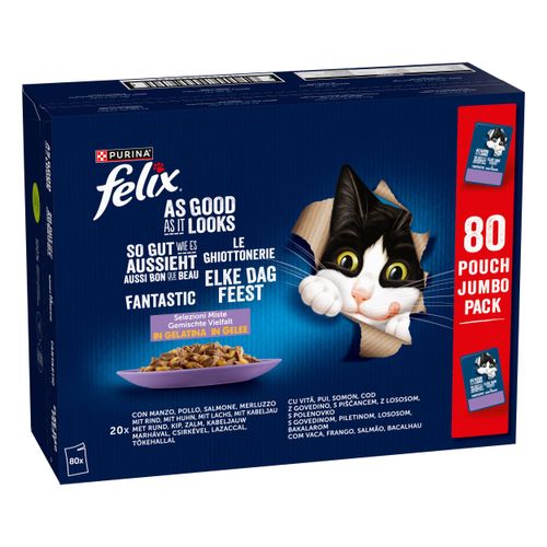 Felix Le Ghiottonerie Cat Busta Multipack 80x85G