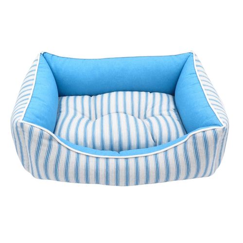 Luna&Teo Cuccia Rettangolare a Righe Azzurre