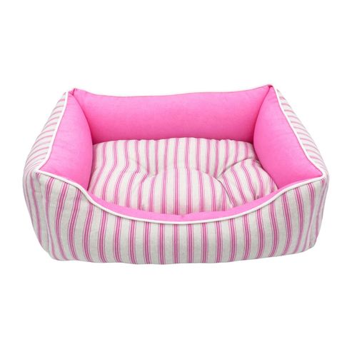 Luna&Teo Cuccia Rettangolare a Righe Rosa